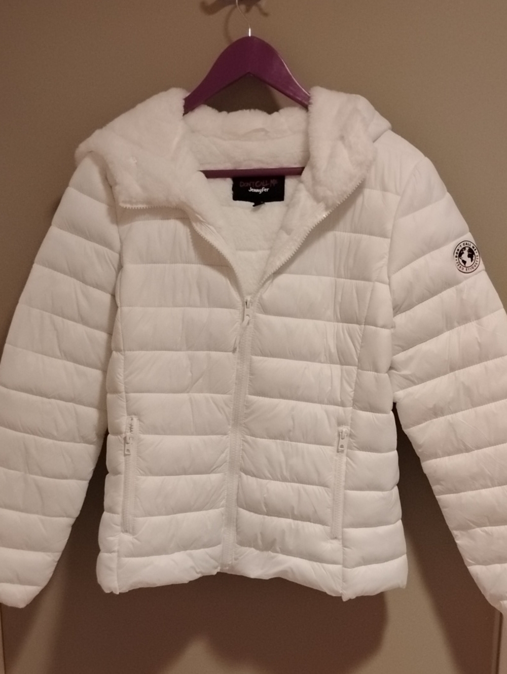 White Hooded Quilted Puffer Jacket